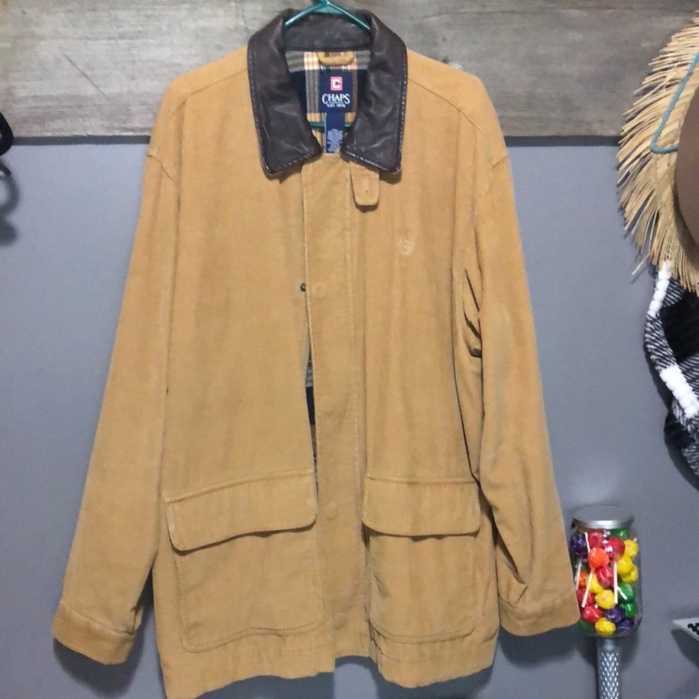 Y2K Vintage Ralph Lauren corduroy leather chore barn ranch coat Yellowstone